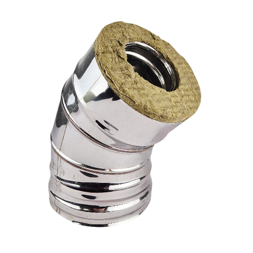 Сэндвич-колено 135° (430/0,5мм) 80*160 нерж (Ferrum)