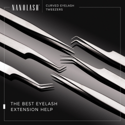 Nanolash Eyelash Tweezers Curved - аппликатор для нанесения ресниц, 1 szt.