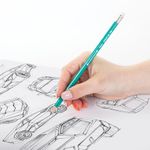 Карандаш чернографитный STAFF "EVERYDAY", 1 шт., НВ, с резинкой, пластиковый, корпус зеленый, заточенный, 180963