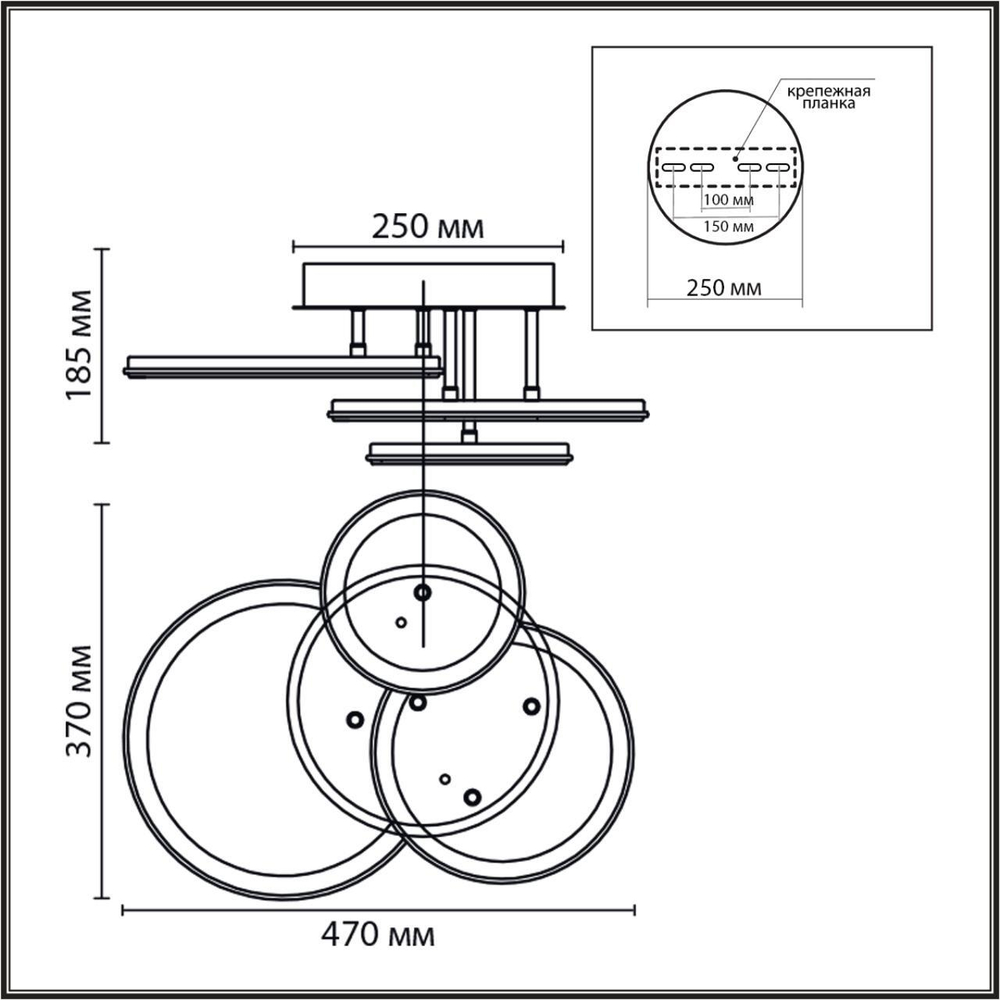 8380/60CL LEDIO LN белый,металл/акрил Умная люстра потолочная с ПДУ и голосовым управлением LED 60W 3000-6500К 220V ALIS SMART