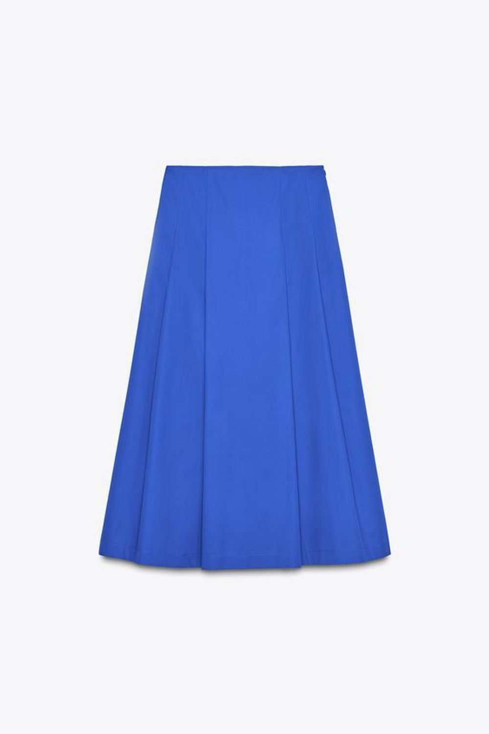 ZARA ЮБКА МИДИ СО СКЛАДКАМИ, ВАСИЛЬКОВЫЙ