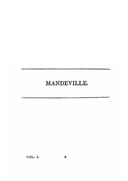Mandeville. Volume 1 | William Godwin