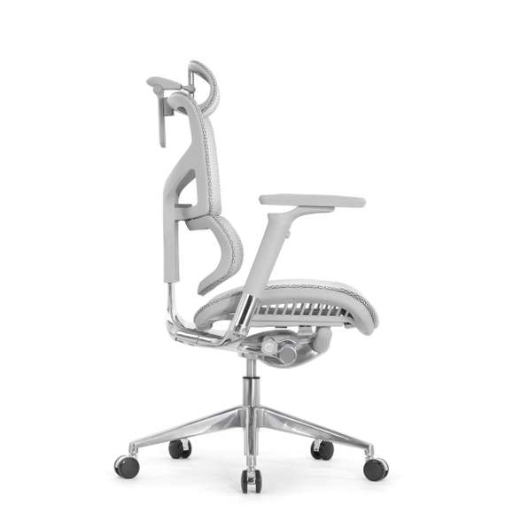 Кресло EXPERT 2 SAIL HSAM 01-G NEW (подлокотник 6D(360), подголовник 5D,сетка белая / каркас серый)