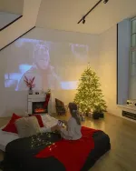 Елка с гирляндой 2в1 «Торжественная» (Литая хвоя) 180 см / 1,8 м