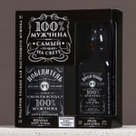 Подарочный набор «100% мужчина»: гель для душа виски 250 мл и игральные карты, Чистое счастье