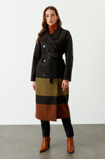 0090 Пальто женское (темно-коричневый)