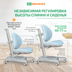 Комплект стол Vancouver Multicolor+ кресло Ortoback голубой