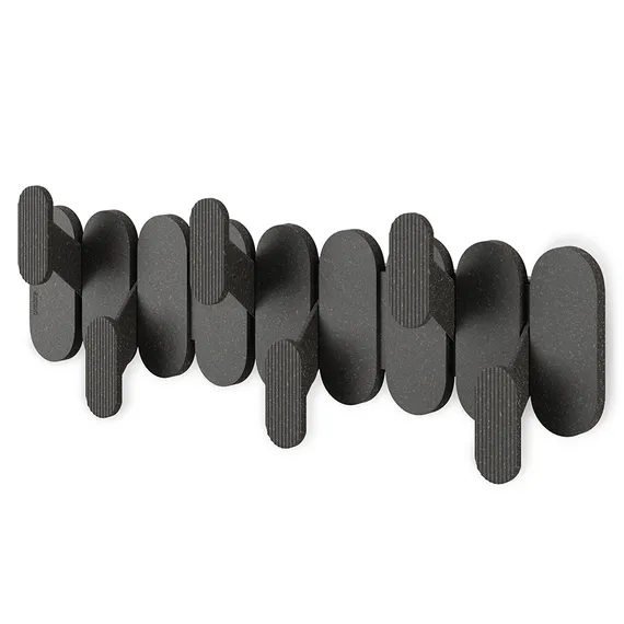 Вешалка настенная tempo, 6 крючков, черная