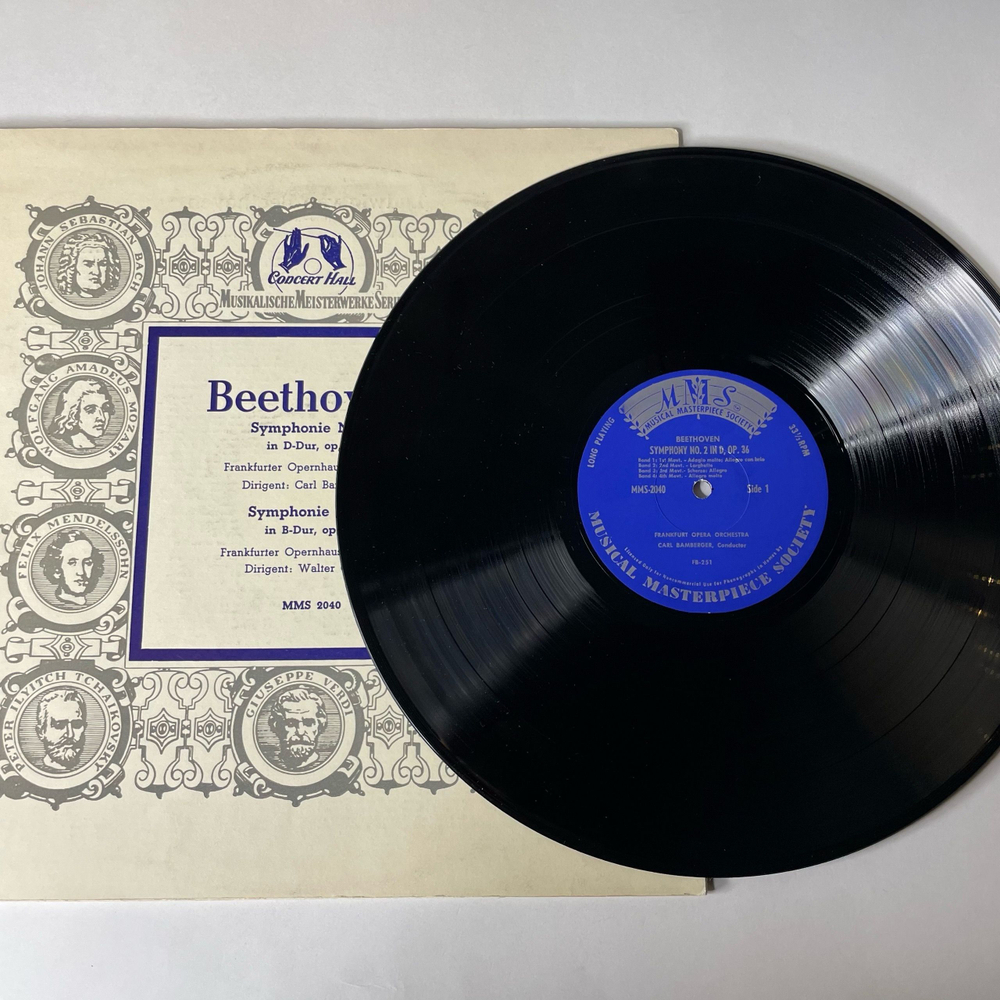 Винтажная виниловая пластинка LP Beethoven Бетховен, Carl Bamberger, Walter Goehr, Frankfurter Opernorchester, Symphonie Симфония Nr. 4 (Германия 1962)