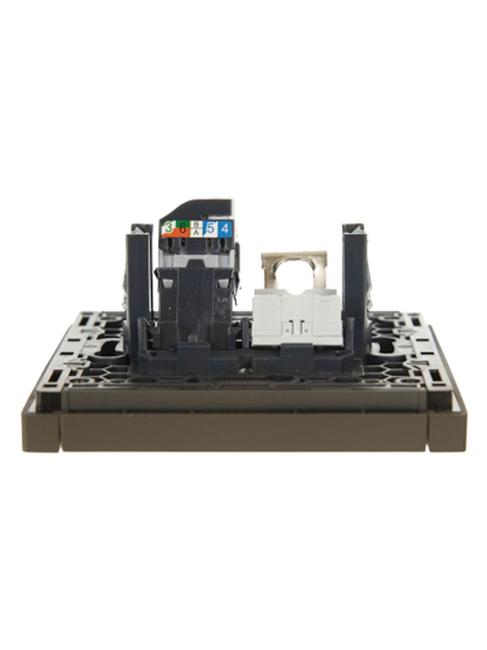 FORTE&PIANO Розетка двойная RJ11+RJ45 кат.5E FP335 серый IEK