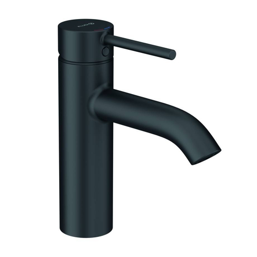 Смеситель для раковины Kludi Bozz со сливным гарнитуром, черный матовый (382883976)