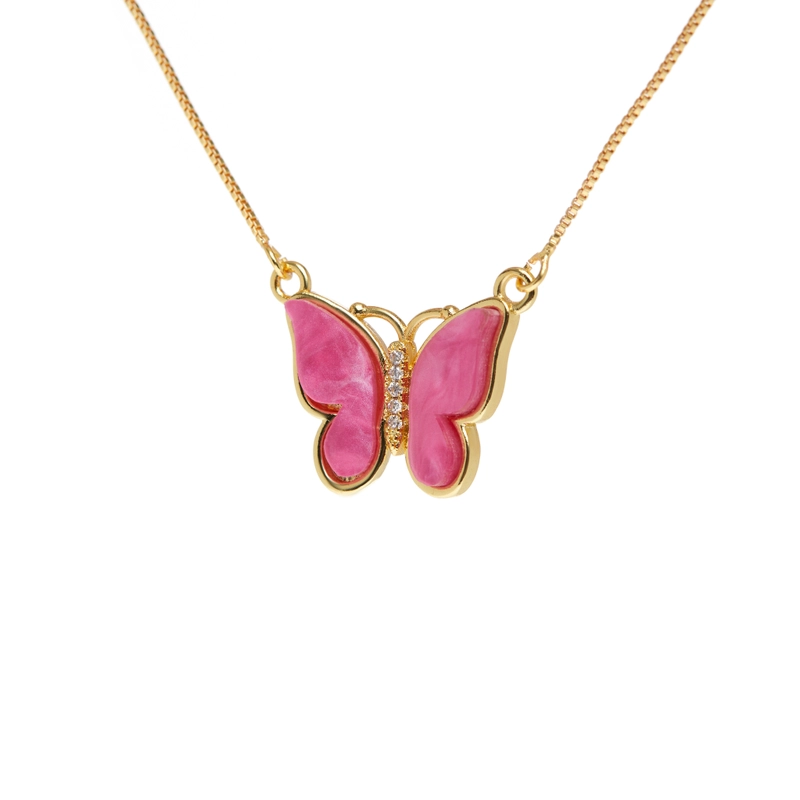 Колье Жемчужная Бабочка – Розовое