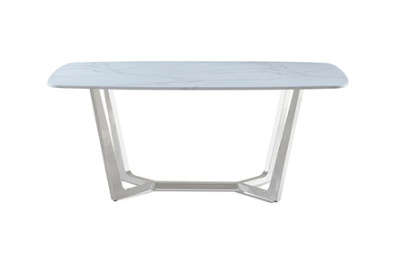 Стол обеденный Ist Casa Ланс Силвер, 180х90х75 см, белый мрамор