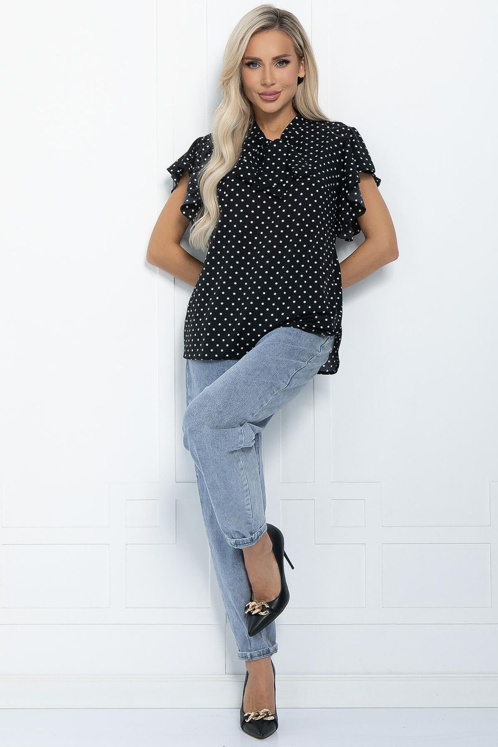 Блуза Челси (черная) Б11494 LT Collection