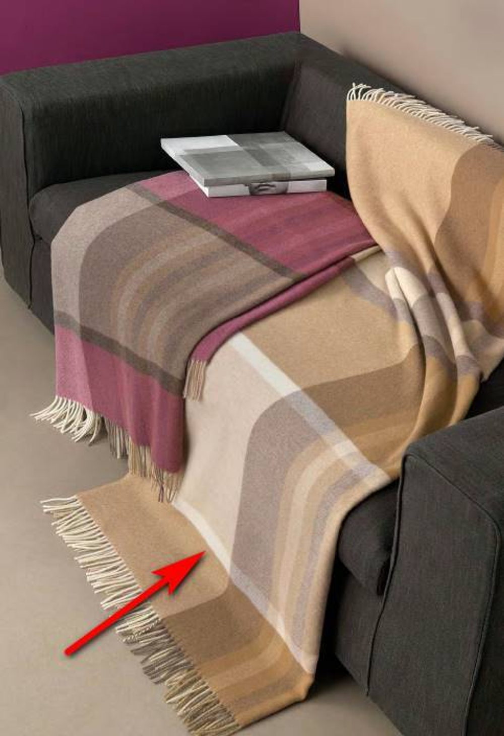 Плед 130x190 Somma Grenoble 020 naturale вид