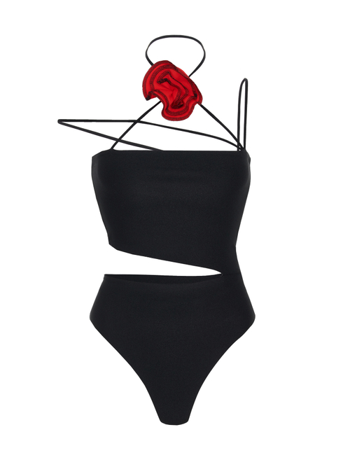 Боди с цветком из бифлекса