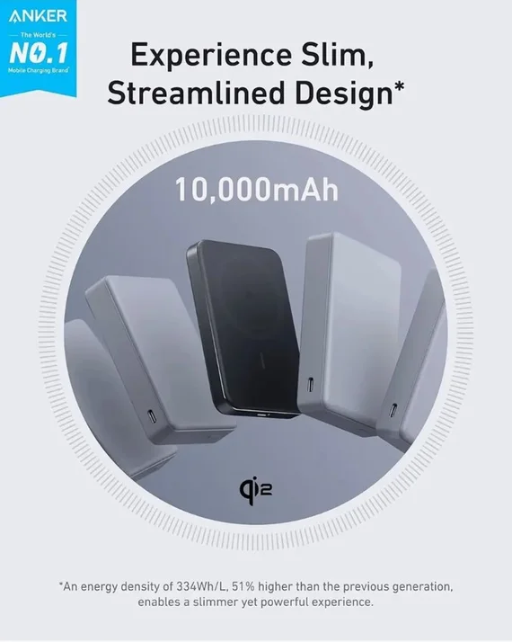 Внешний аккумулятор Anker MagGo Power Bank 10000 mAh A1664 белый УЦЕНКА