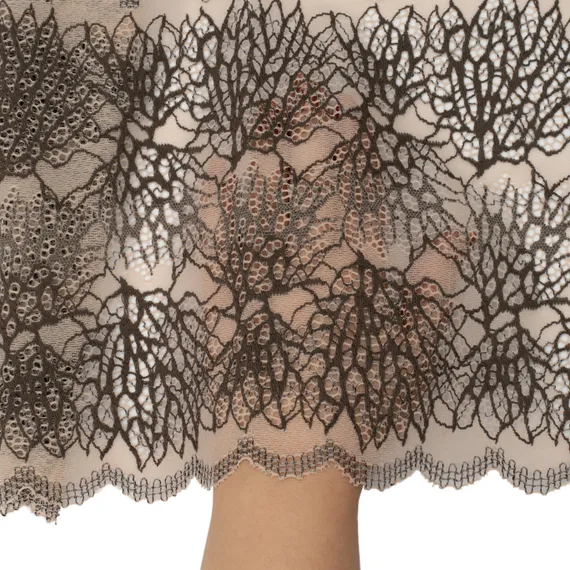 Кружево эластичное загар/принт 23 см