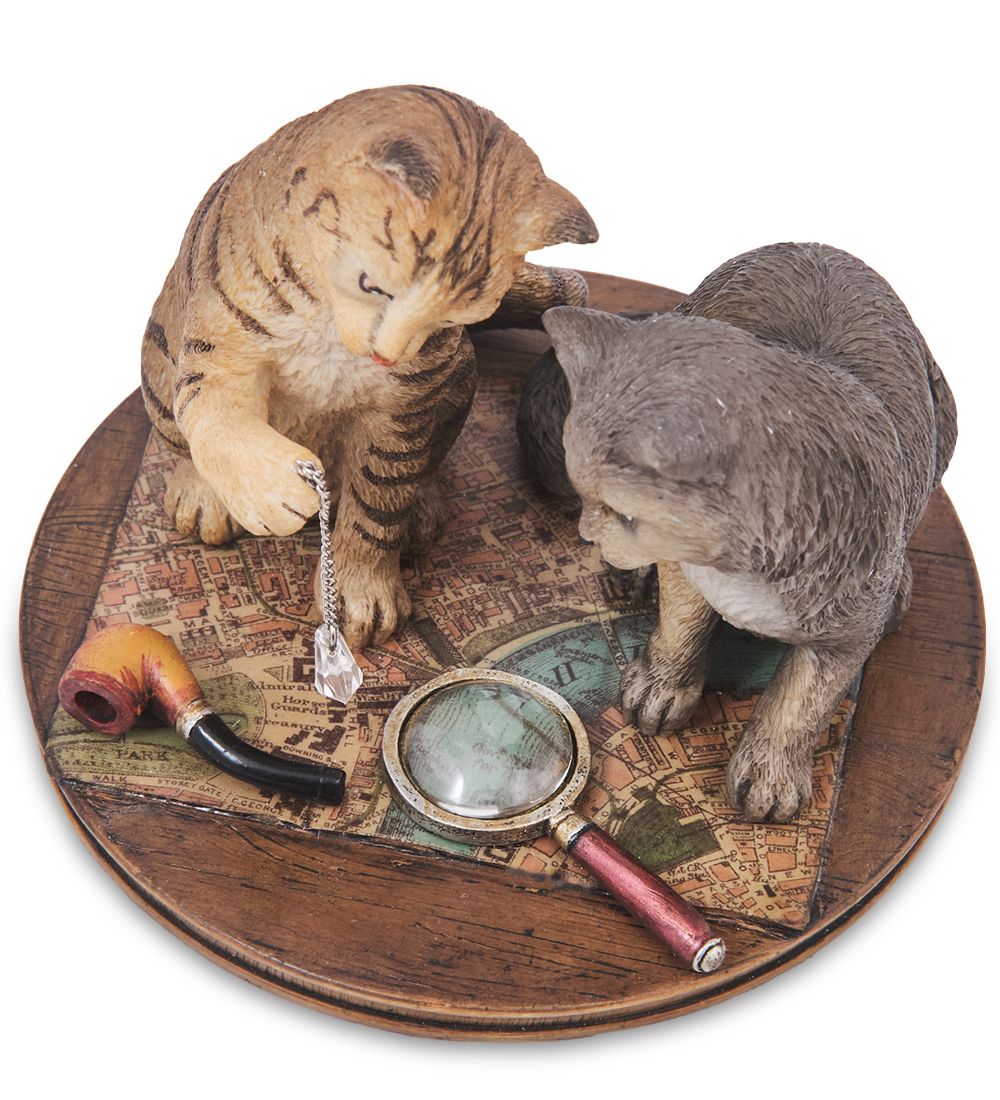 Veronese WS-1353 Статуэтка «Пара котов - Purrlock Holmes» (Лиза Паркер)
