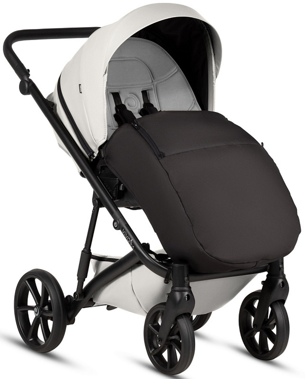 Детская коляска Tutis Viva 6 Plus Leather 3 в 1 с автокреслом Elo Lux EduSky Black 1612085 Cloud