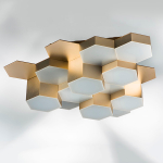 750123 Люстра потол FAVO LED-60W 2880LM ЗОЛОТО 4000K