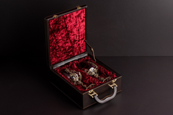 Набор бокалов для вина «Виноград» 2 шт. в подарочном футляре