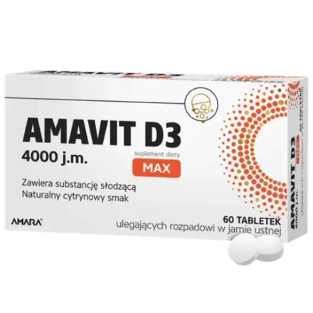 Амавит D3 - 4000 МЕ, биологически активная добавка, 60 таблеток ODT