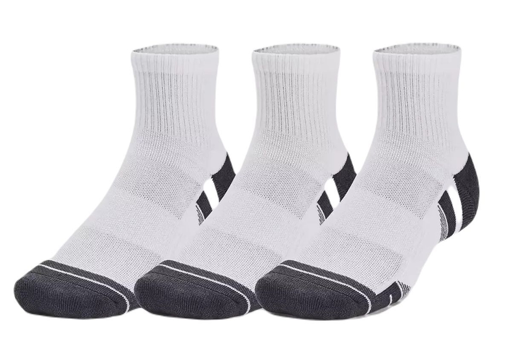 Теннисные носки Under Armour Performance Tech Quarter Socks 3-Pack - white/jet gray