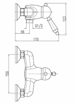 Смеситель для душа Rav-Slezak LABE L581.5/2SM