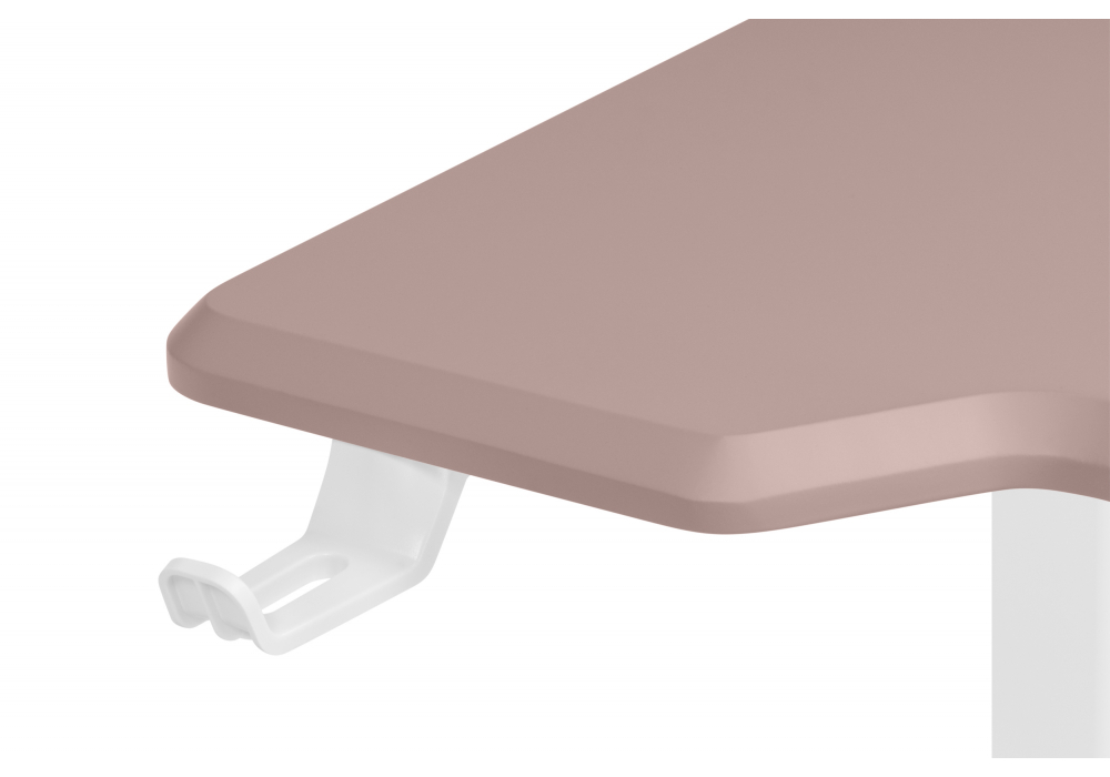 Компьютерный стол Woodville Маркос 140х80 розовый, белый, ножки белые