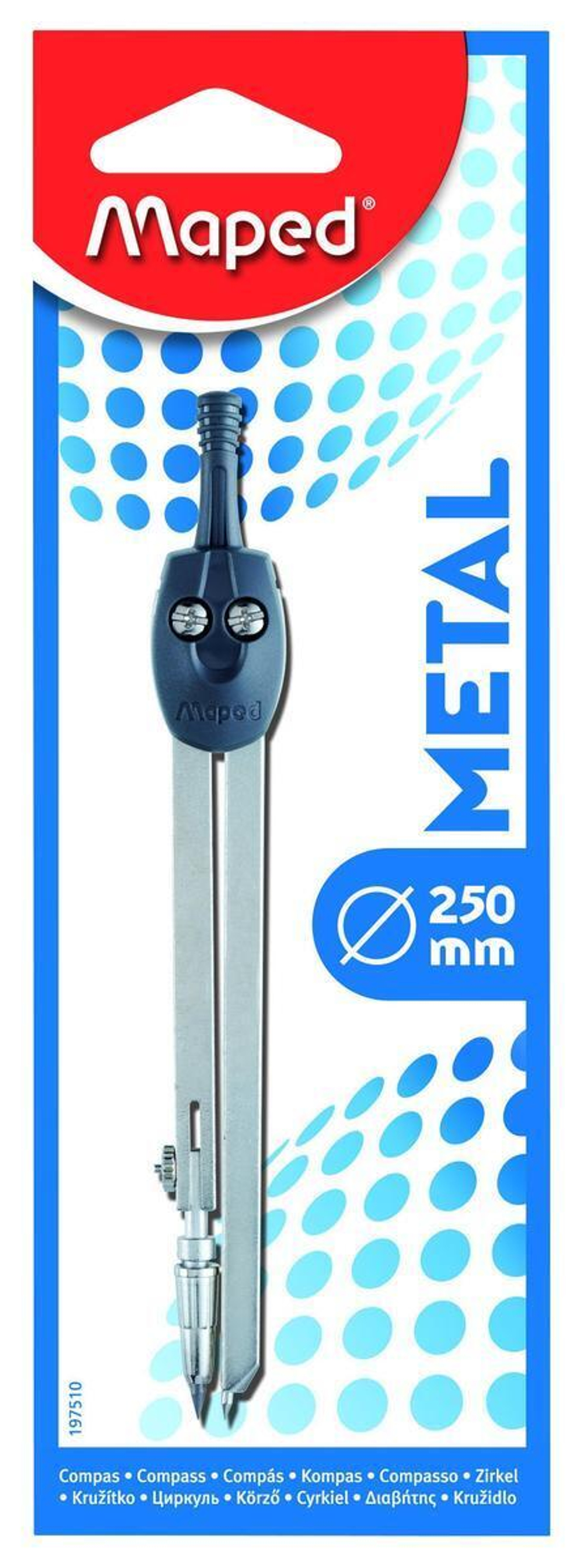 Циркуль START традиционный, макс. Ø25см, с грифелем (Maped)