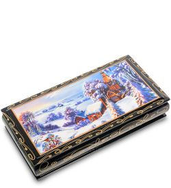 Народные промыслы ШК-11/55-A Шкатулка-купюрница в технике декупаж (8х17х4)