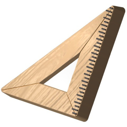 Форма пластиковая "Треугольная линейка" 13*10 см.