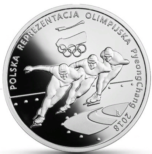 10 злотых. Пхенчхан 2018. ХХIII Зимние Олимпийские игры. Польша. 2018 год