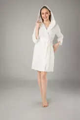 Халат женский легкий  8685 кремовый  NUSA