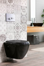 УНИТАЗ ПОДВЕСНОЙ CREAVIT TERRA ЧЕРНЫЙ МАТОВЫЙ 03155