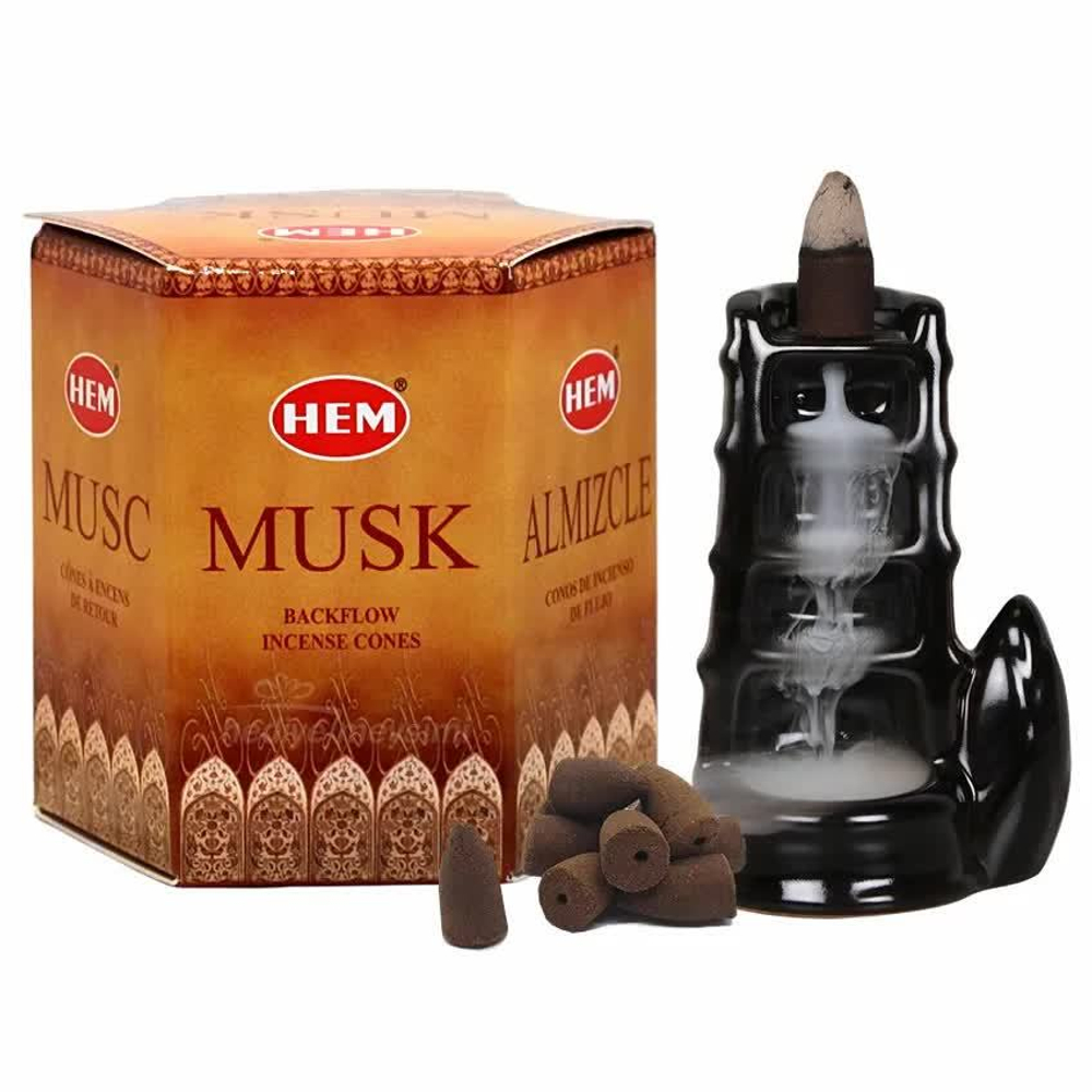 HEM Musk Благовоние-конус Муск, пуля (стелющиеся), 40 шт