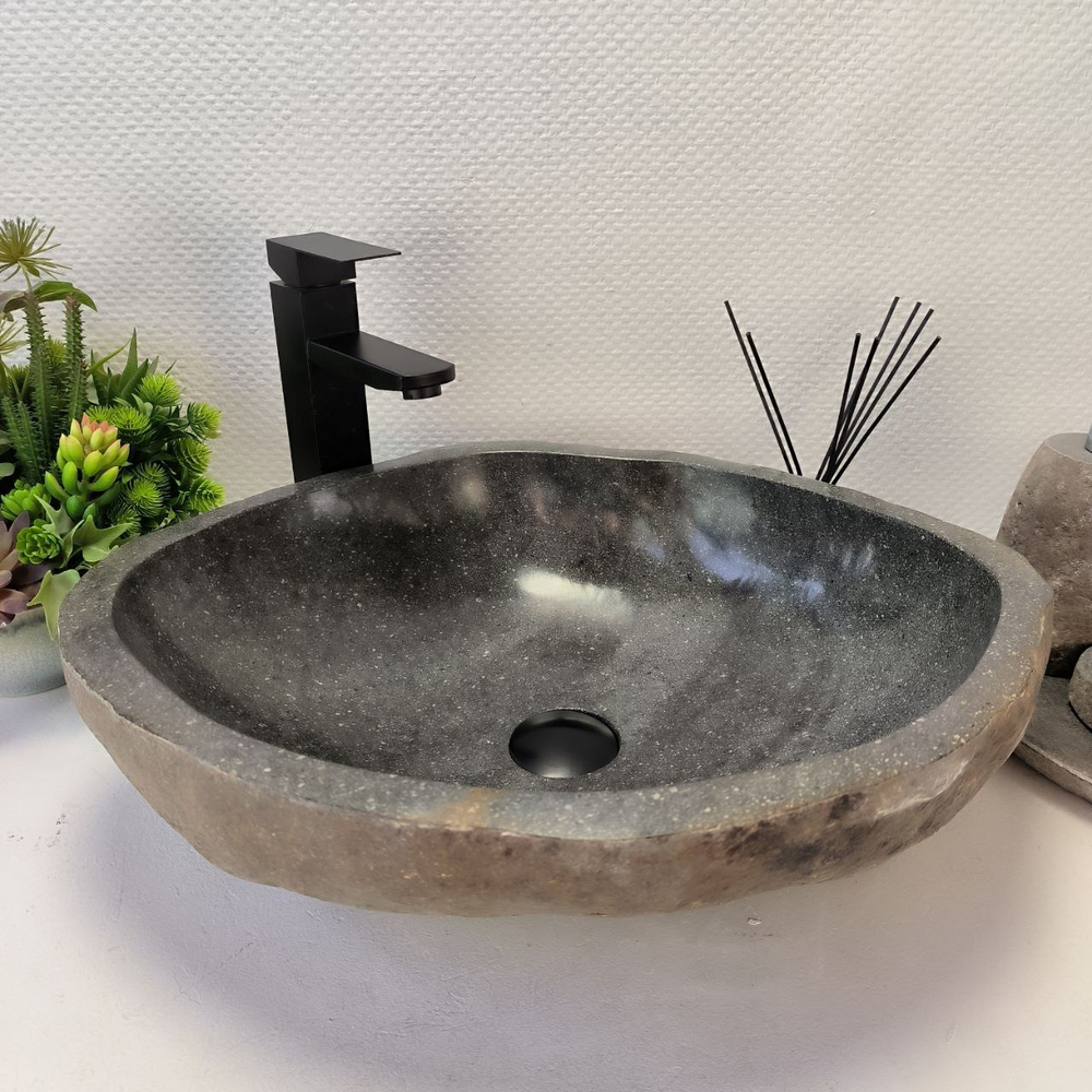 Раковина из речного камня RS-63375 (52*44*15) 0123