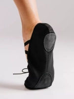 Балетки для танцев и гимнастики на резинке, черные