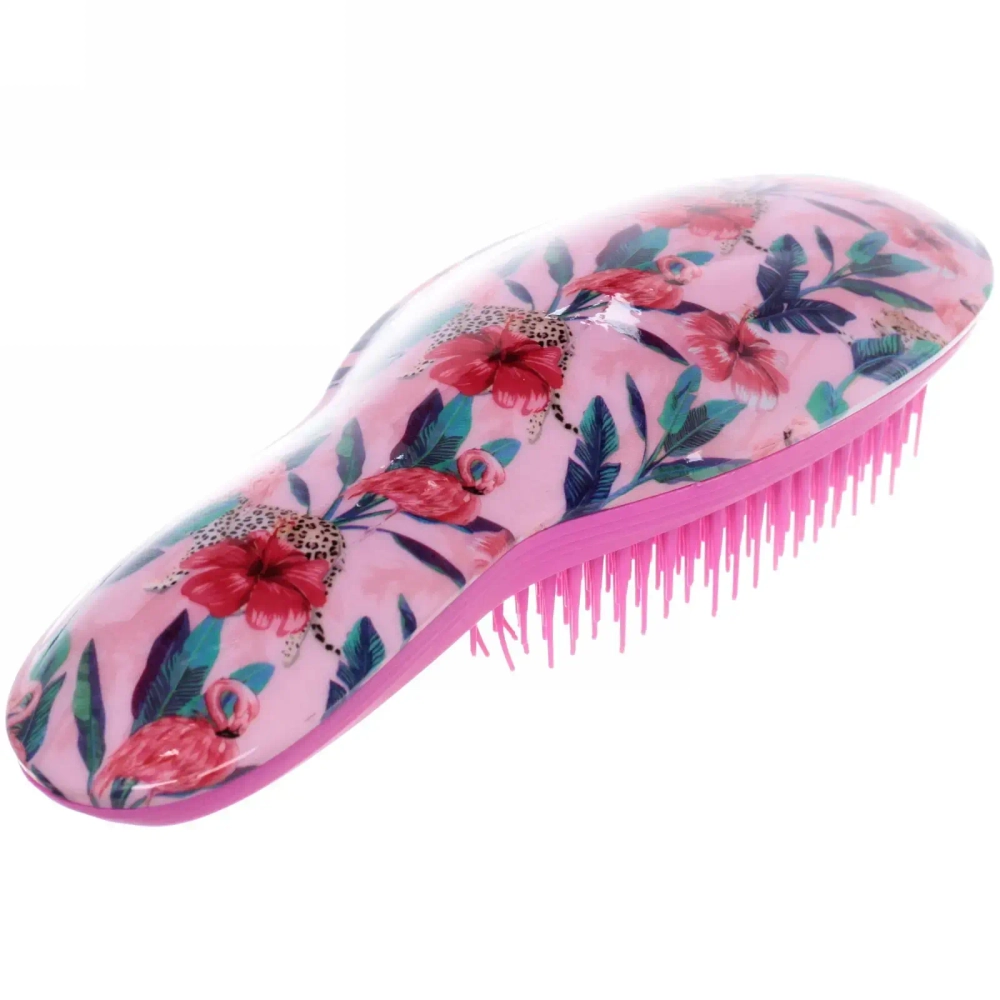 Расческа массажная компактная «Beauty Bar», тропики, в коробке, 20*7см