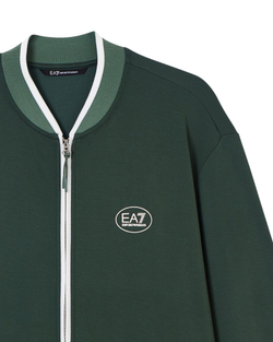 Мужская теннисная кофта EA7 Tennis Jersey Zipper - cilantro