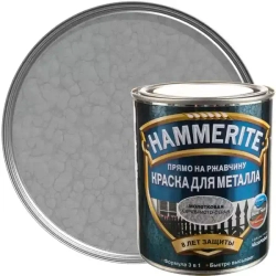 Краска для металла HAMMERITE Dual Tech 3 в 1 молотковая грунт, ингибитор коррозии, финишное покрытие