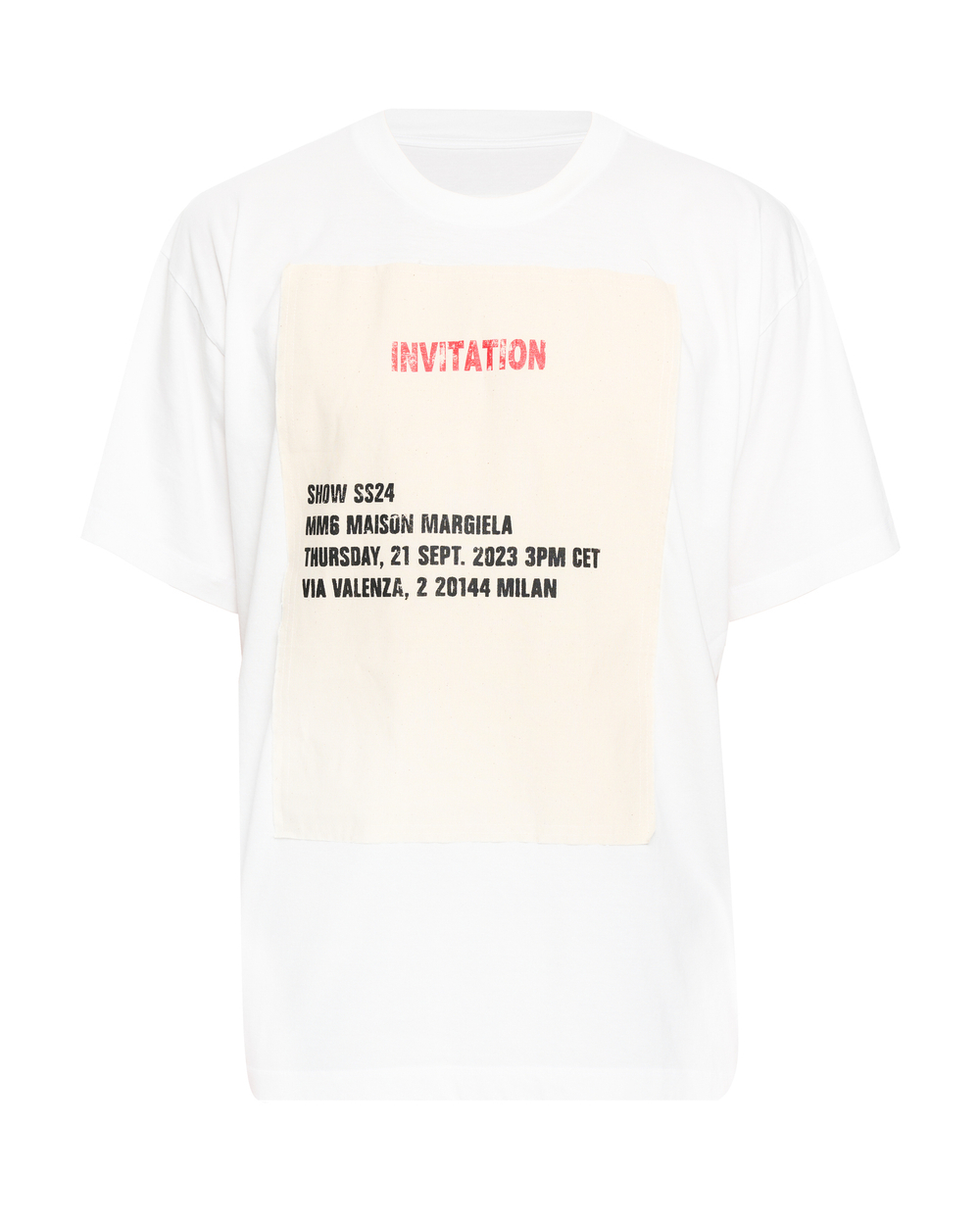 MM6 MAISON MARGIELA ФУТБОЛКА ЖЕНСКАЯ БЕЛАЯ С АППЛИКАЦИЕЙ