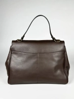 Женская сумка из натуральной кожи ягненка коричневого цвета