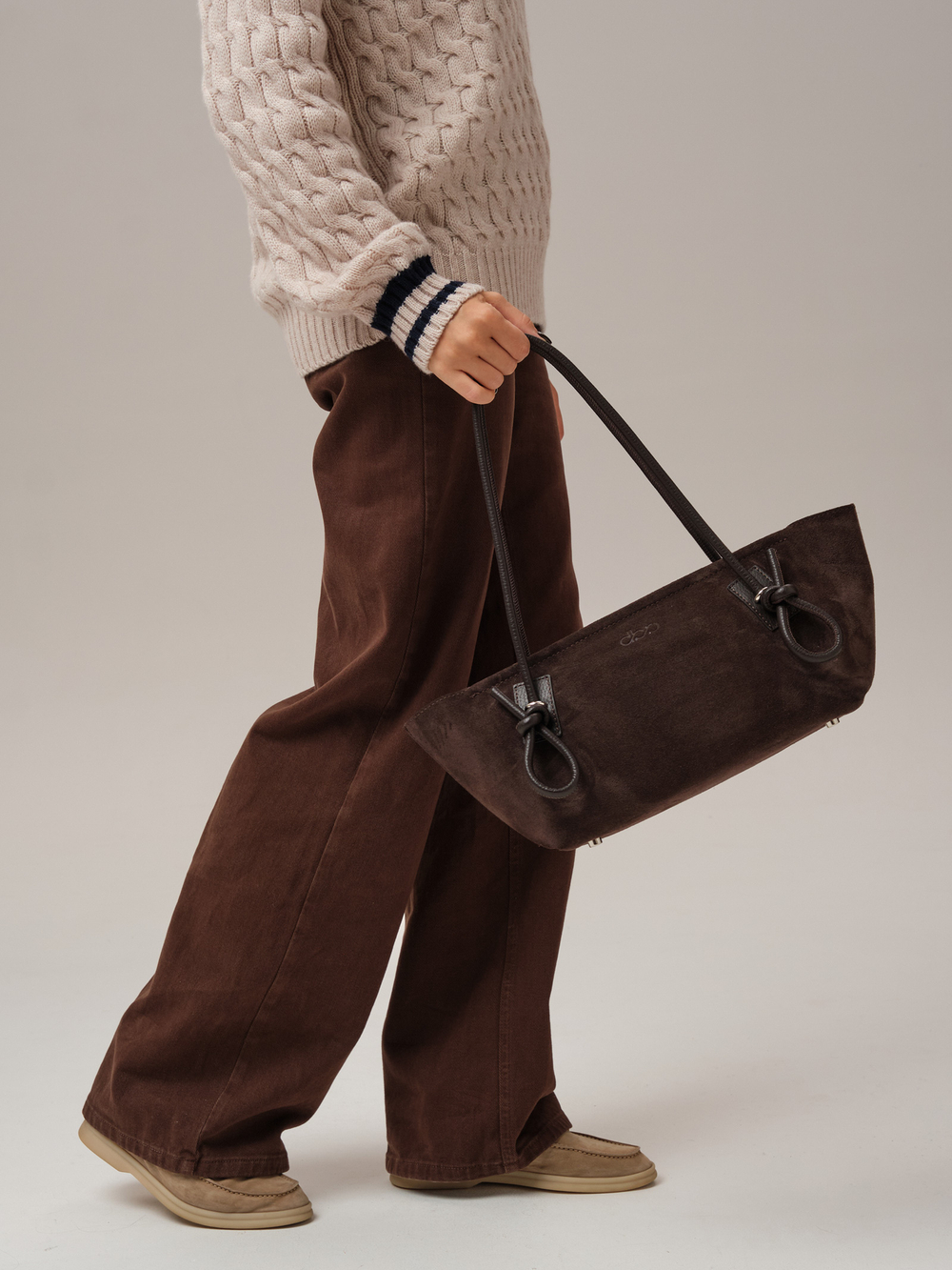 Замшевая сумка DBR 31340 темно-коричневый