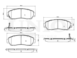 Колодки тормозные диск. передние UNIO BRP-20269