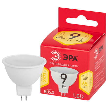 Лампочка светодиодная ЭРА RED LINE LED MR16-9W-827-GU5.3 R 9 Вт софит теплый белый свет