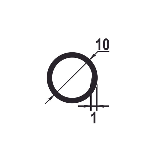 Труба круглая Лука 10*1 ТКр 02.2000.504л бронза