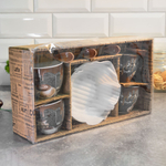 Чайный набор на 4 персоны 180мл с ложками "Горячий шоколад"