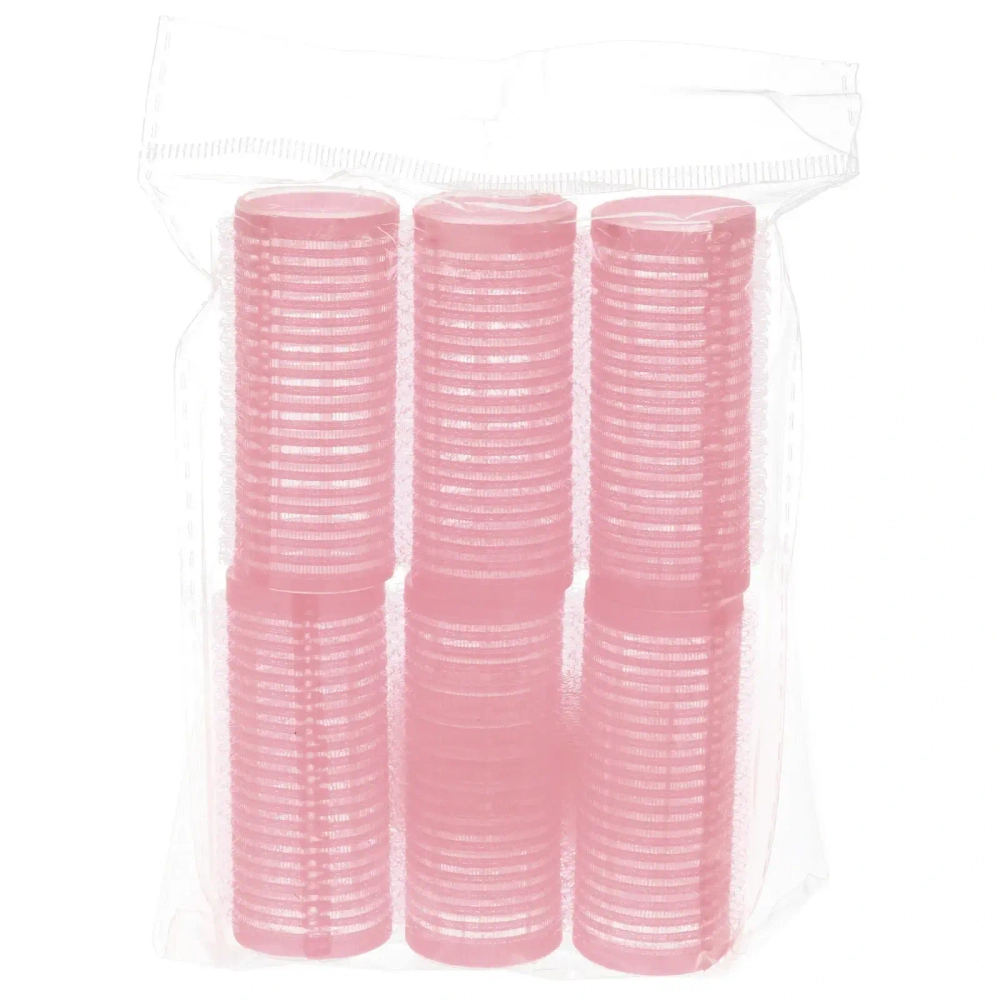 Бигуди липучки, 6шт., однотонные, цвет персиковый, d-2,5см